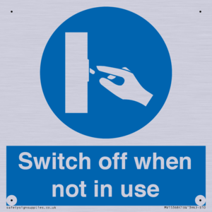 Switch off when not in use